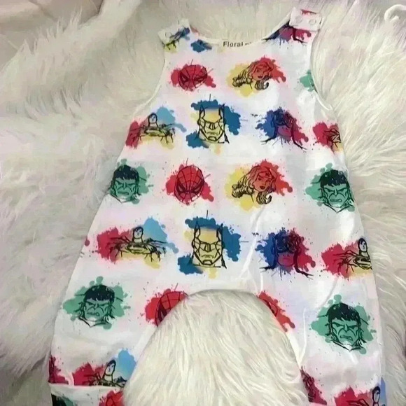 New! Super Hero Jumpsuit Sz 70 ( 6-12months) - Picture 1 of 7